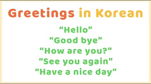 Greetings in Korean - Common Korean Phrases