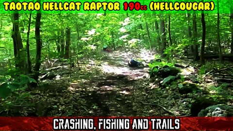 (E17) Motorider crashes DB36 Fishing fails to massive trails. . Hellcat HELLCOUGAR 190cc
