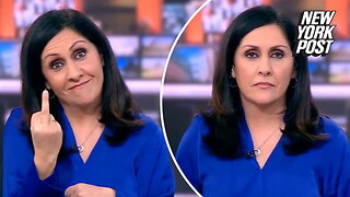*Behind-the-scene video shows BBC anchor from viral clip counting down before flipping middle finger
