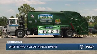 Waste Pro hiring event