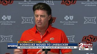 Mike Gundy won't name starting QB for opener against Oregon State; Malcolm Rodriguez moves from Safety to Linebacker