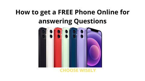 How to Get a FREE iPhone Online by completing a Survey