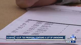 GOP tax bill contains a lot of unknowns