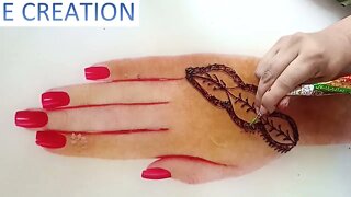new henna semi bridal mehndi design