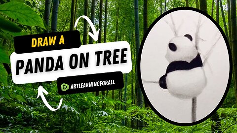 🎨🐼 Master the Art: Drawing a Peaceful Panda Perched in a Tree 🌿✏️