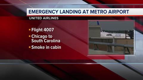 United Airlines flight makes emergency landing at Detroit Metro Airport