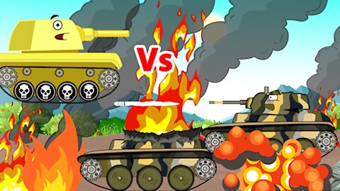 "KS-109 Vs RS-106 Battle of indestructible Tanks Soldier" Cartoon about Tanks