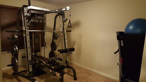 Marcy Smith Cage Workout Machine Total Body Training Home Gym System with Linear Bearing