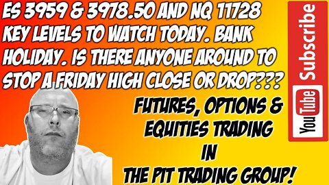 ES & NQ RTH Futures Live Stream - The Pit Futures Trading