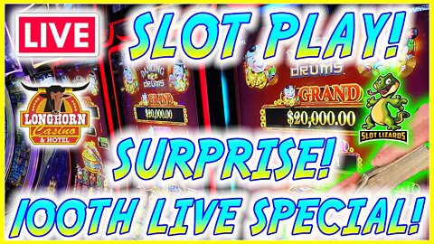 🔴 LIVE SLOTS! SURPRISE JACKPOTS WITH D! HE WANTS A DANCING DRUMS GRAND! LONGHORN CASINO!