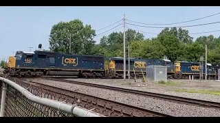 CSX Q635 with SD70MAC Leading on Trash Train from Marion, Ohio July 24, 2021