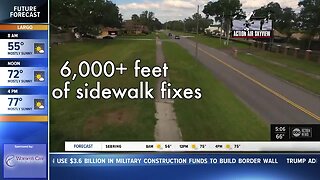Fixing cracked sidewalks