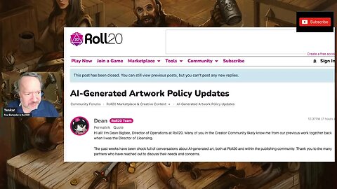 Roll20/DTRPG has Updated their AI Art Policy - Hint: It's Verboten on Roll20