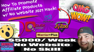 How To Promote Affiliate Products With No Website With Free Traffic 2021 Hack