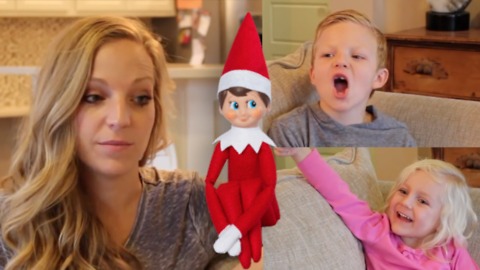 Mom asks kids questions about Elf on the Shelf