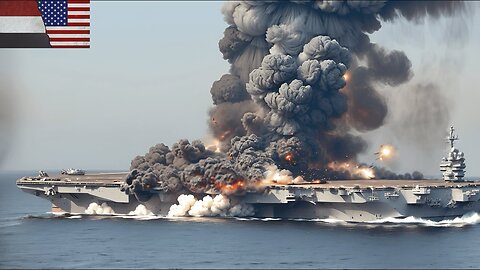 2 Different Angle Pics / USS Eisenhower Crippled ( ?!?! ) Red Sea - USN Please Come Home !!!!