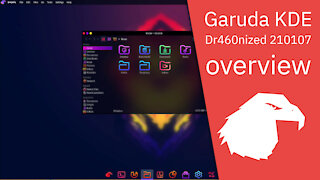 Garuda KDE Dr460nized 210107 overview | performance & beauty.