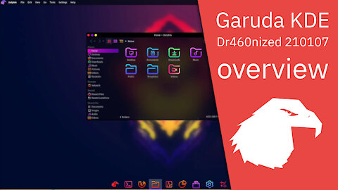 Garuda KDE Dr460nized 210107 overview | performance & beauty.