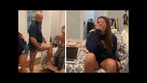 Dad Wears Short Shorts to Prove a Point to His Teen Daughter