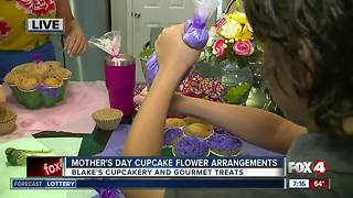 Mother's Day cupcake flower arrangements