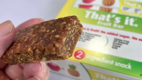 That's It Fruit Bar, Apple + Pineapple, healthy snack bar review and taste test