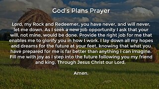 God’s Plans Prayer (Prayer for Job Seekers)