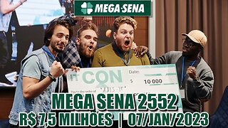 Estudo Mega Sena 2552 | Prêmio estimado em R$ 7,5 milhões!