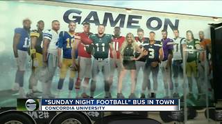 Sunday Night Football Bus stops by Concordia University
