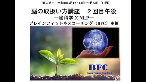 脳の取り扱い方講座（脳科学XNLP）2期２回目午後