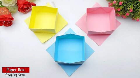 How to Make a Paper Box | Origami Box Making | Easy Paper Crafts Step by Step