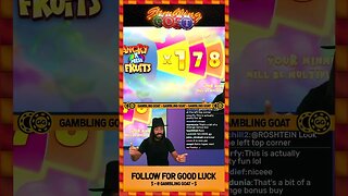 Roshtein is back with a Big Win | Angry Fruits Slot #shorts