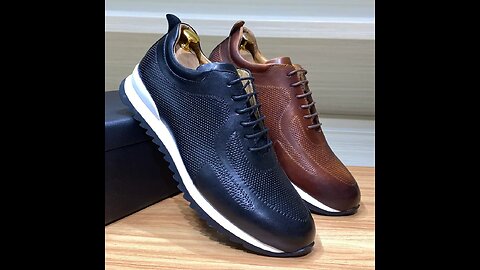 ANNUAL SALE! Luxury Mens Sneakers Genuine Leather Lace-Up Comfortable Oxford Classic Casual Shoes
