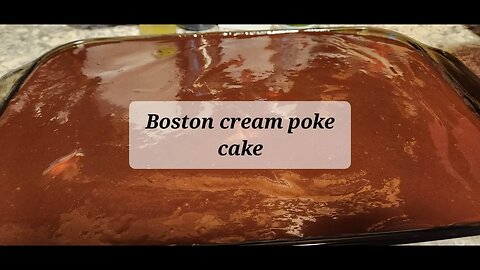 Boston cream poke cake (bugs birthday cake) #cake