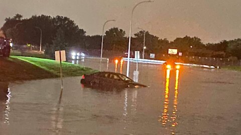 Pump failures lead to freeway flooding