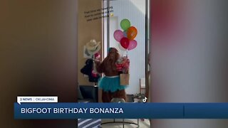 WATCH: 'Bigfoot' birthday surprise scares Oklahoma partygoers