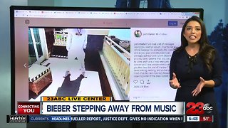 Bieber says he's stepping away from music
