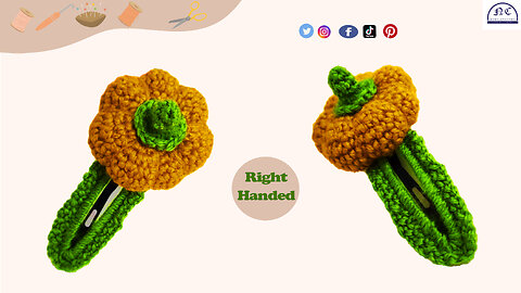 DIY Crochet Pumpkin Clip! Step-by-Step Pattern Tutorial