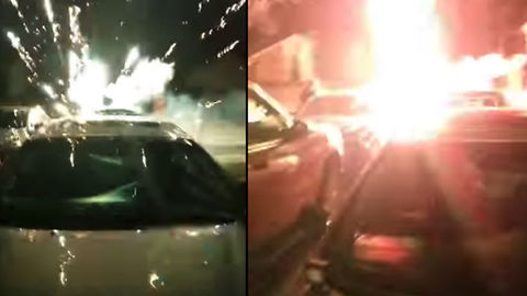 New Year's Fireworks Attempt Ends In Epic FAIL
