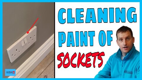 Cleaning paint from a plug socket/light switch.