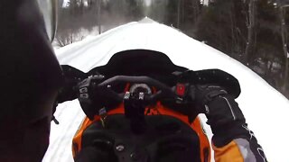 Snowmobile Trail Riding (Gaylord Michigan) Part 32