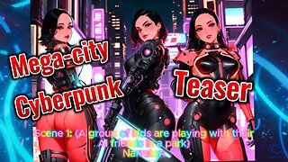 Megcity cyberpunk ai animated photo shoot