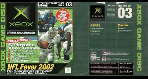 OFFICIAL XBOX MAGAZINE ISSUE 3 XBOX DEMO DISC 03