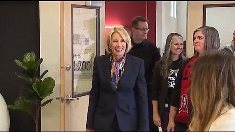 Education Secretary Betsy Devos visits local students