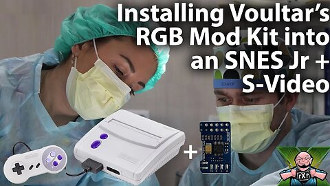 Installing Voultar's RGB Mod Kit In A Super Nintendo Jr With S Video For the First Time!