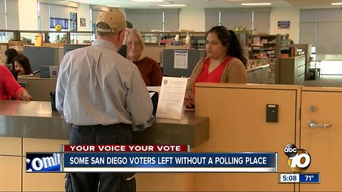 Some San Diego voters left without a polling place