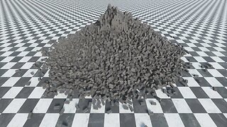 Godot Engine 4 - Mass Rigid Body Simulation - Falling Concrete Bricks 12000+
