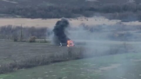 Rare footage of MANPADS missile hitting a Ukrainian military multipurpose Mi-8 helicopter