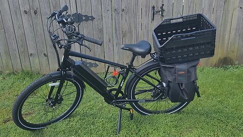CyclingDeal Foldable Rear Bike Basket for My Aventon Pace 500 E-Bike (S4 E14)
