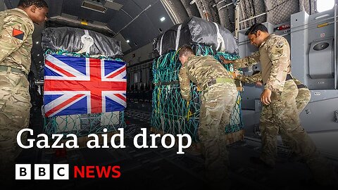 Largest international aid airdrop into Gaza since conflict began takes place BBC News