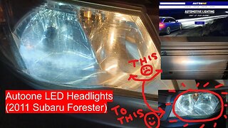 AUTOONELED.COM High beam LED...Full HOW TO/unboxing/install/review! (Subaru Forester 09-13)